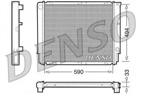Радиатор охлаждения двигателя DENSO DRM33050