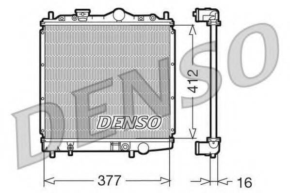 Радіатор, охолодження двигуна DENSO DRM45001