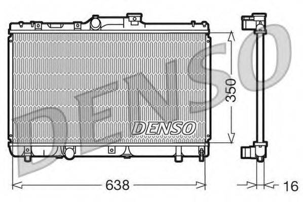 Радиатор охлаждения двигателя DENSO DRM50013