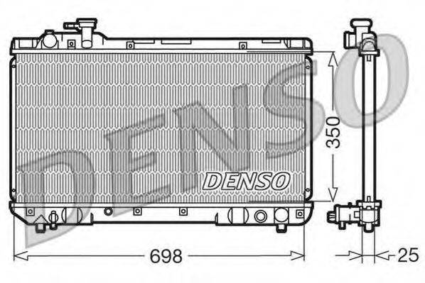 Радіатор, охолодження двигуна DENSO DRM50020