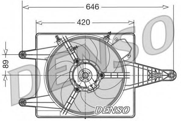 Вентилятор системы охлаждения двигателя DENSO DER01010
