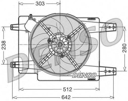 Вентилятор системы охлаждения двигателя DENSO DER01011