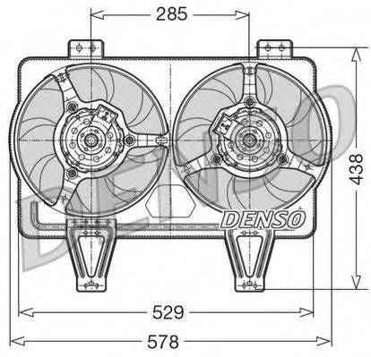 Вентилятор системы охлаждения двигателя DENSO DER01016