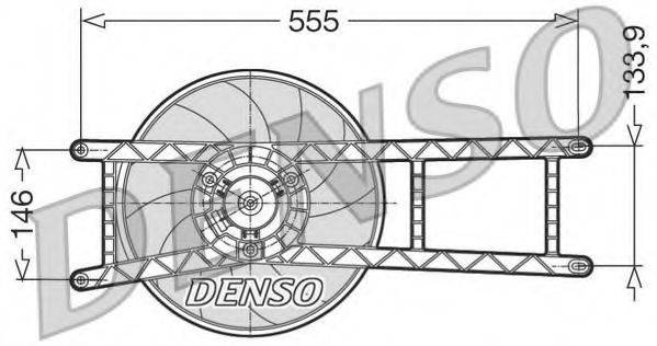 Вентилятор, охолодження двигуна DENSO DER09017