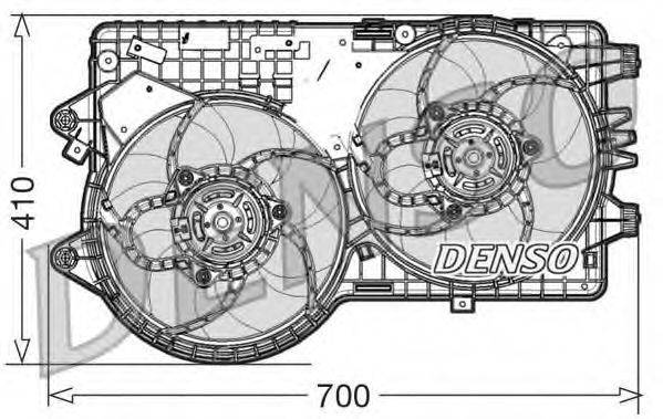 Вентилятор системы охлаждения двигателя DENSO DER09067