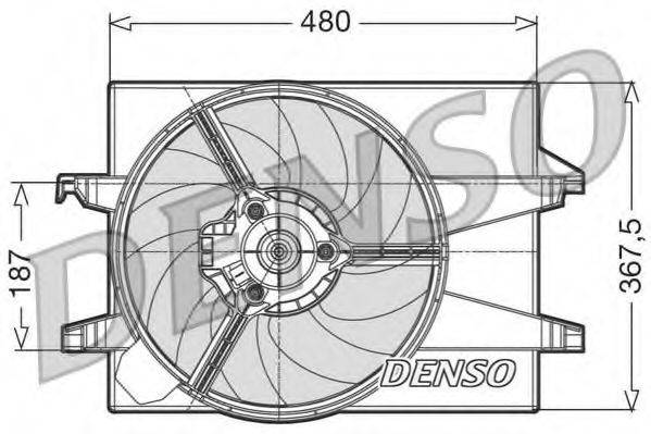 Вентилятор, охолодження двигуна DENSO DER10002