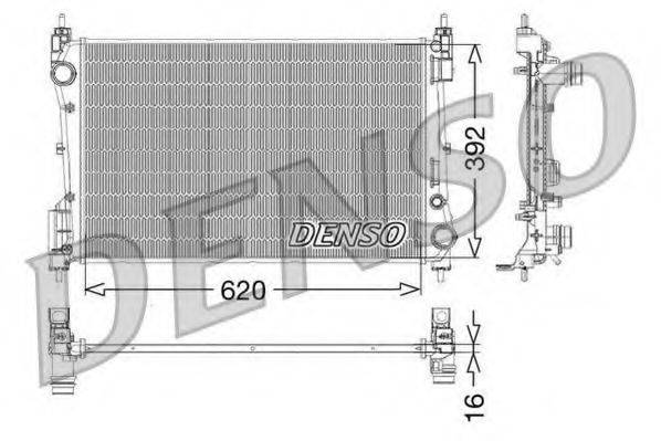 Радиатор охлаждения двигателя DENSO DRM09114