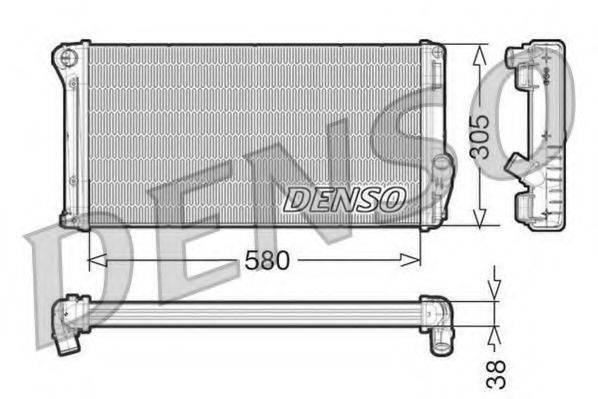 Радиатор охлаждения двигателя DENSO DRM13020