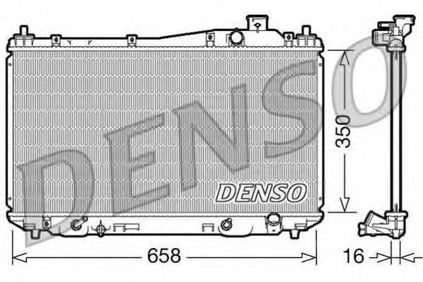Радіатор, охолодження двигуна DENSO DRM40008