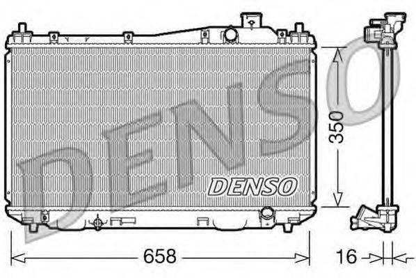 Радіатор, охолодження двигуна DENSO DRM40009