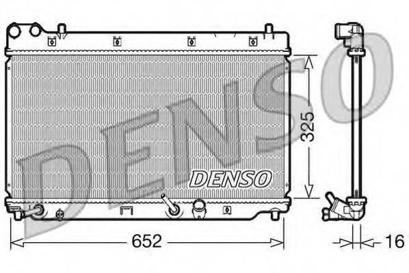 Радіатор, охолодження двигуна DENSO DRM40014