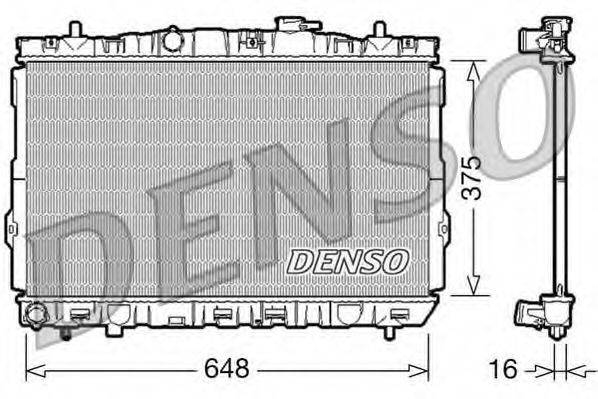 Радіатор, охолодження двигуна DENSO DRM41001