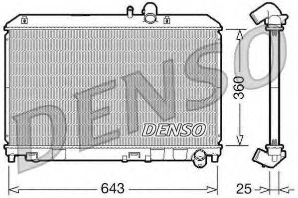 Радіатор, охолодження двигуна DENSO DRM44013