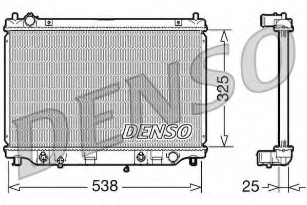 Радіатор, охолодження двигуна DENSO DRM44014