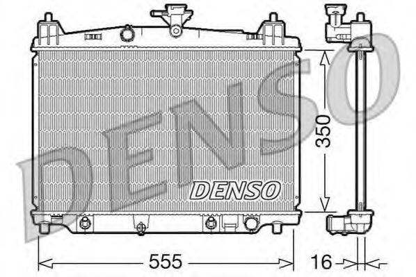 Радіатор, охолодження двигуна DENSO DRM44018