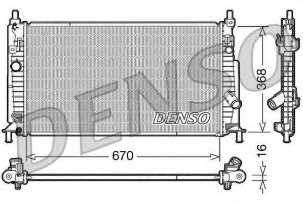Радіатор, охолодження двигуна DENSO DRM44020