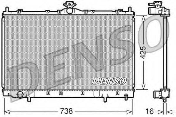 Радіатор, охолодження двигуна DENSO DRM45012