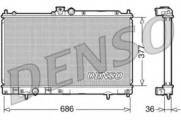 Радиатор охлаждения двигателя DENSO DRM45022