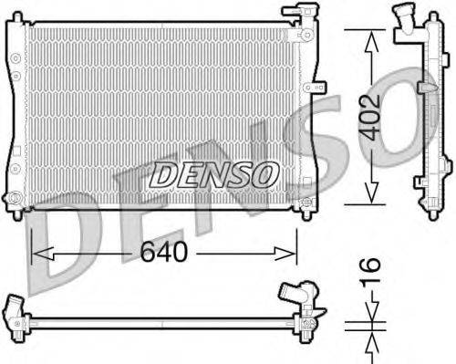 Радіатор, охолодження двигуна DENSO DRM45033