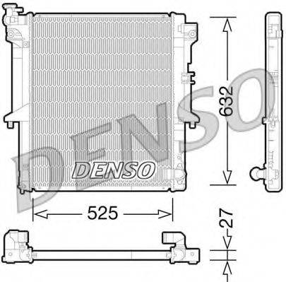 Радіатор, охолодження двигуна DENSO DRM45034