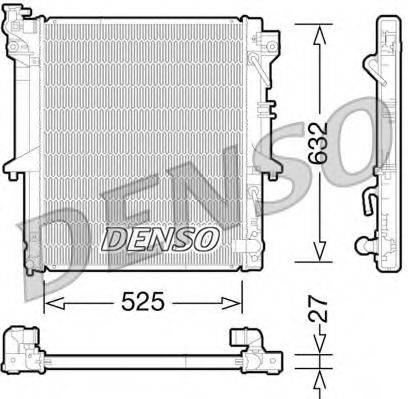 Радіатор, охолодження двигуна DENSO DRM45035
