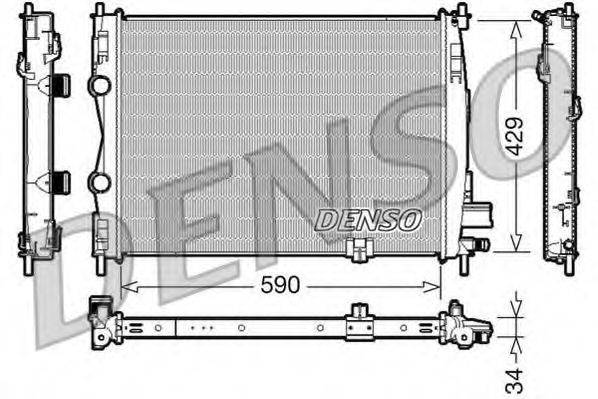 Радиатор охлаждения двигателя DENSO DRM46018