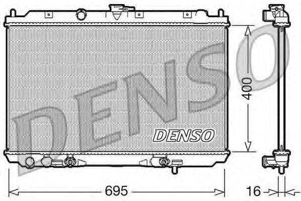 Радіатор, охолодження двигуна DENSO DRM46026