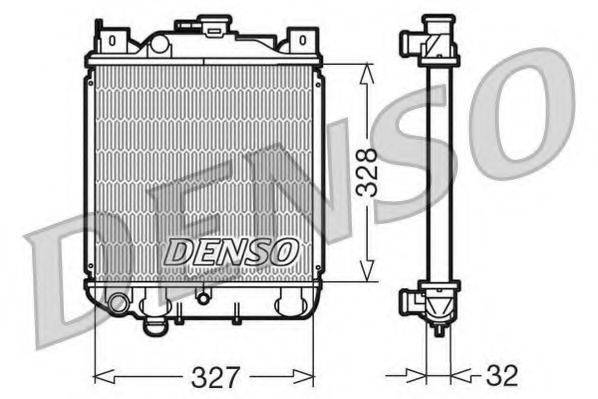 Радіатор, охолодження двигуна DENSO DRM47006