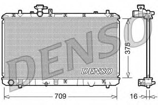 Радиатор охлаждения двигателя DENSO DRM47023