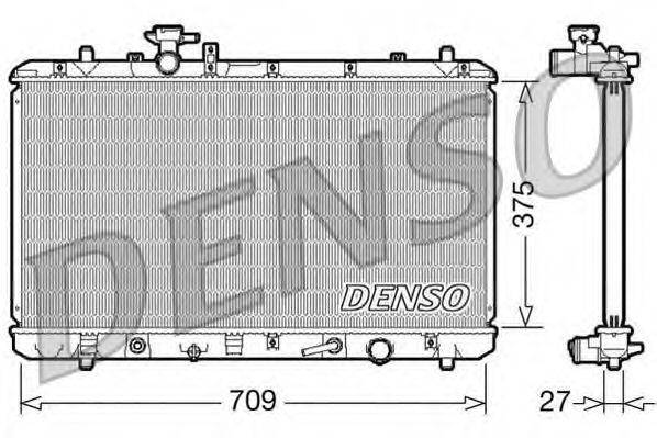 Радиатор охлаждения двигателя DENSO DRM47025