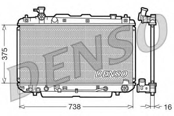 Радиатор охлаждения двигателя DENSO DRM50022