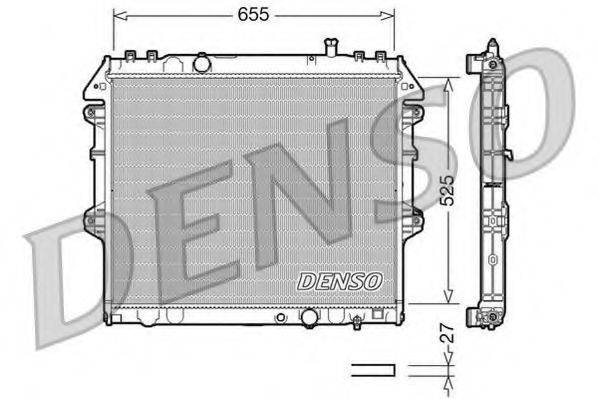 Радіатор, охолодження двигуна DENSO DRM50039