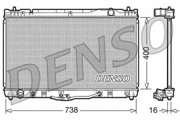 Радіатор, охолодження двигуна DENSO DRM50043