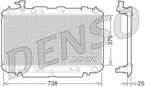 Радіатор, охолодження двигуна DENSO DRM50064