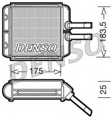 Теплообмінник, опалення салону DENSO DRR08001