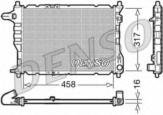 Радіатор, охолодження двигуна DENSO DRM08005
