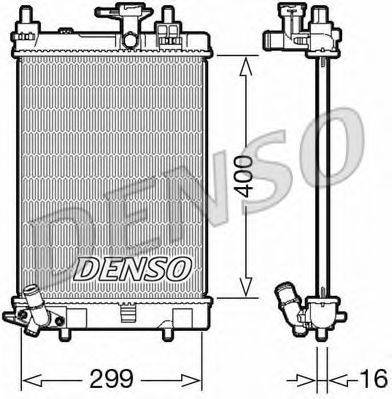 Радіатор, охолодження двигуна DENSO DRM35003