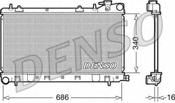 Радіатор, охолодження двигуна DENSO DRM36017
