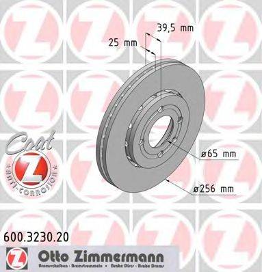 гальмівний диск ZIMMERMANN 600.3230.20
