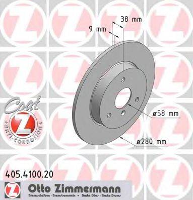 гальмівний диск ZIMMERMANN 405.4100.20