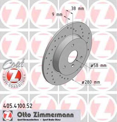 ZIMMERMANN 405410052 Тормозной диск