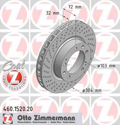 Тормозной диск ZIMMERMANN 460.1520.20