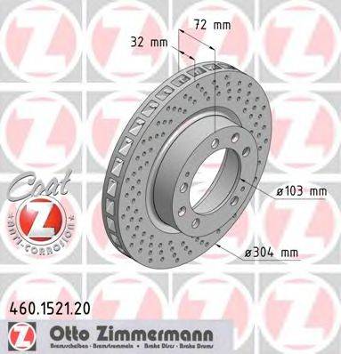Тормозной диск ZIMMERMANN 460.1521.20