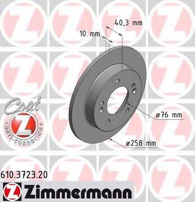 Тормозной диск ZIMMERMANN 610.3723.20