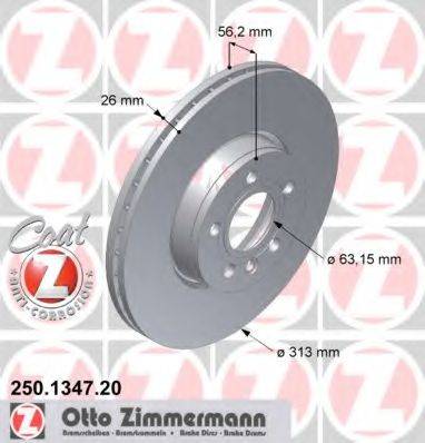 Тормозной диск ZIMMERMANN 250.1347.20