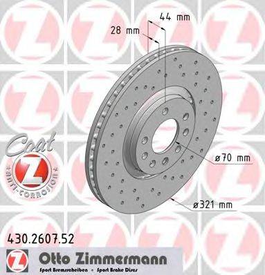 Тормозной диск ZIMMERMANN 430.2607.52