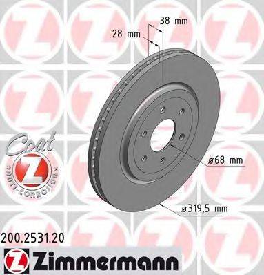 ZIMMERMANN 200253120 Тормозной диск