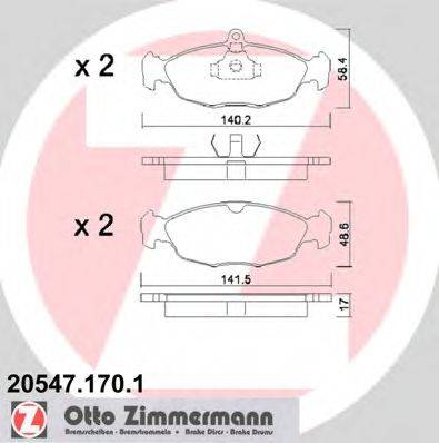 Тормозные колодки ZIMMERMANN 20547.170.1