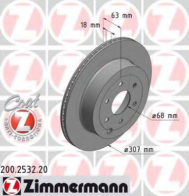 ZIMMERMANN 200253220 Тормозной диск