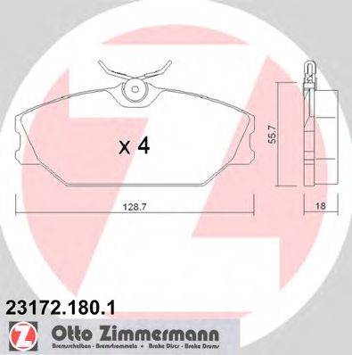 Тормозные колодки ZIMMERMANN 23172.180.1